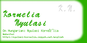 kornelia nyulasi business card